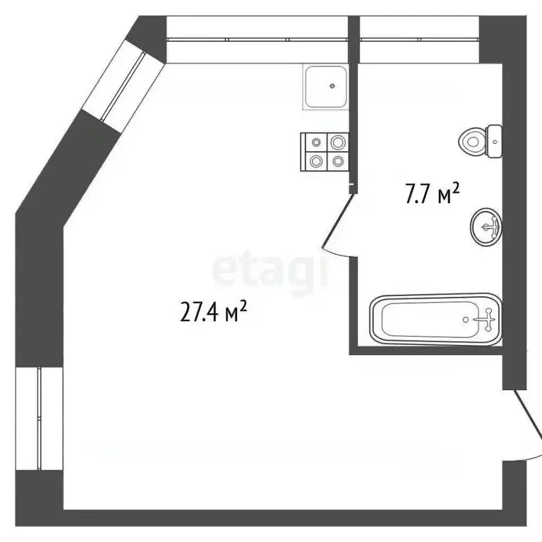 Студия Архангельская область, Архангельск Троицкий просп., 141 (35.1 ... - Фото 2