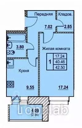 1-к кв. Орловская область, Орел ул. Космонавтов, 15 (42.5 м) - Фото 2