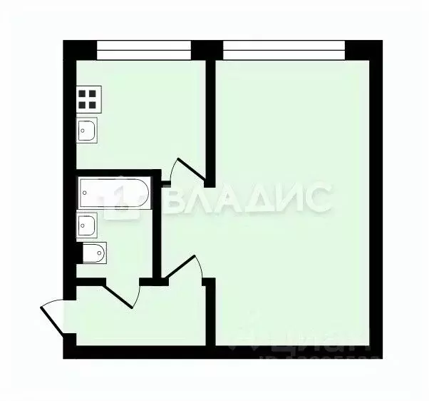 1-к кв. Липецкая область, Липецк ул. Гагарина, 119к1 (30.6 м) - Фото 2