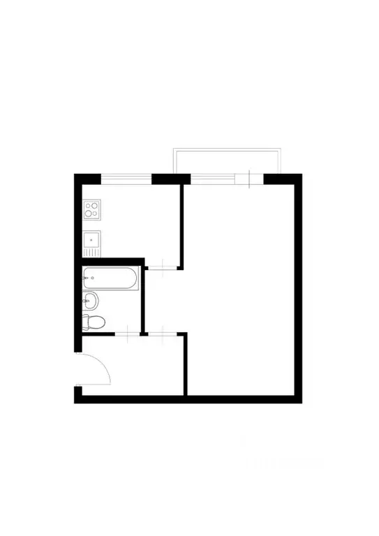 1-к кв. Башкортостан, Уфа ул. Достоевского, 110 (33.0 м) - Фото 2
