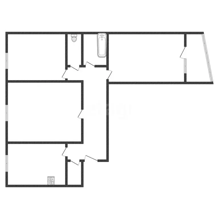 3-комнатная квартира: Черкесск, Красноармейская улица, 59 (61.8 м) - Фото 2