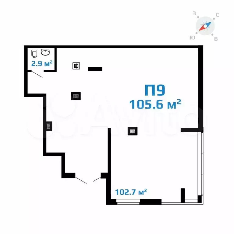 Помещение для бизнеса в ЖК  2Д Федосеенко , 105.6 - Фото 0