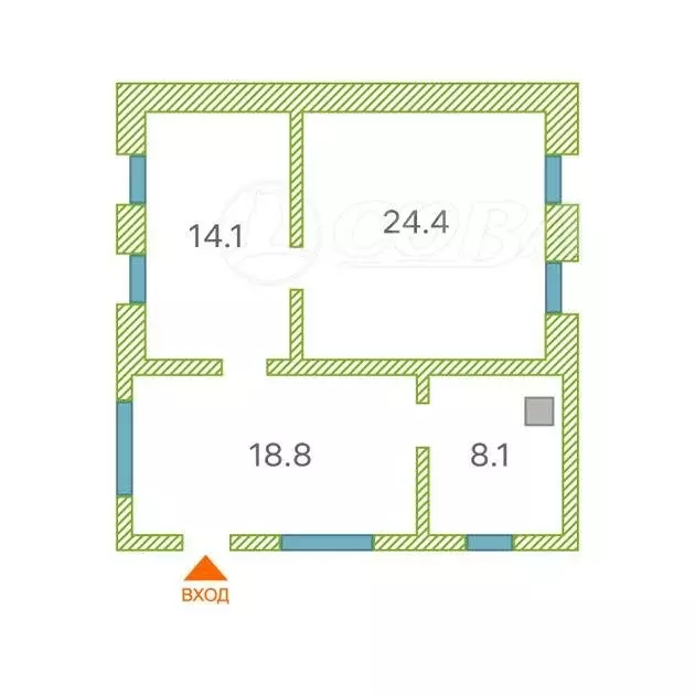 Дом в Тюменский район, деревня Субботина (65 м) - Фото 1