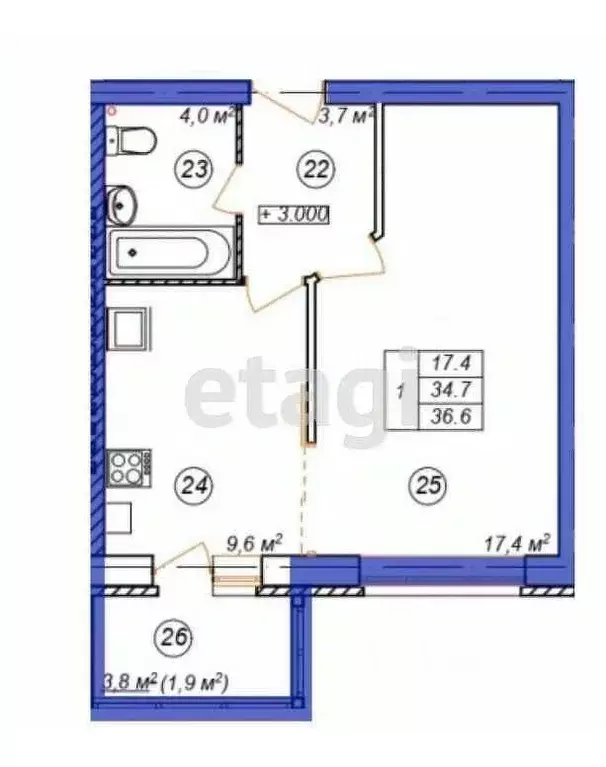 1-к кв. Костромская область, Кострома Венеция мкр, 71 (34.9 м) - Фото 1