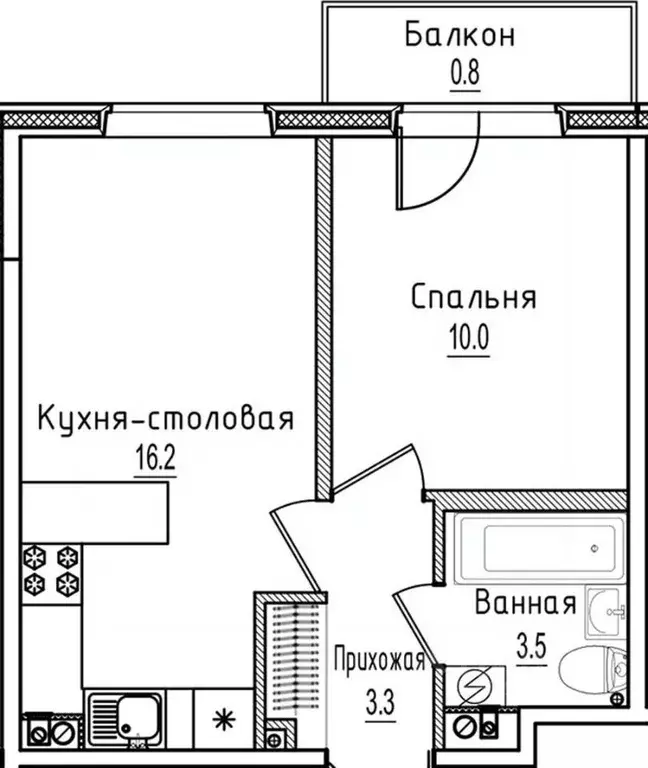 1-к кв. Новгородская область, Старая Русса ул. Чапаева, 2 (33.8 м) - Фото 1
