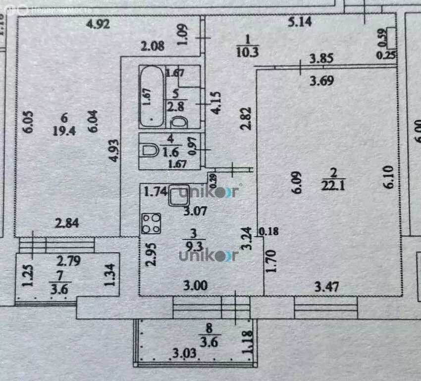 2-комнатная квартира: Уфа, улица Октябрьской Революции, 62/1 (65.5 м) - Фото 0