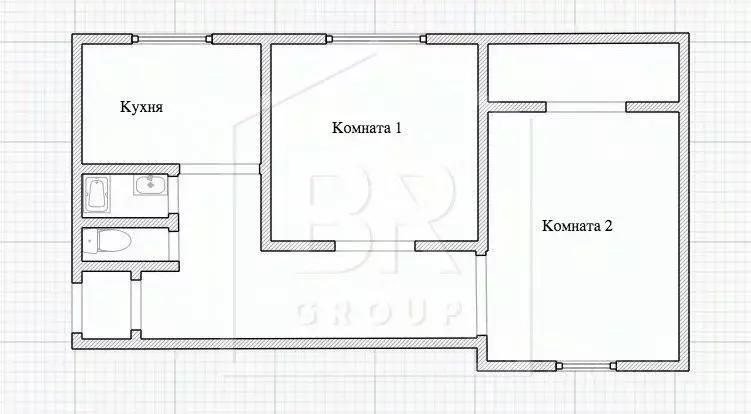 2-к кв. Санкт-Петербург ул. Передовиков, 7 (57.7 м) - Фото 1