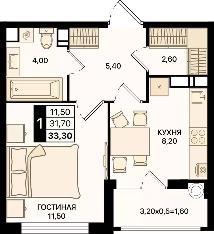 1-к кв. Ростовская область, Ростов-на-Дону Движение61 жилой комплекс ... - Фото 0