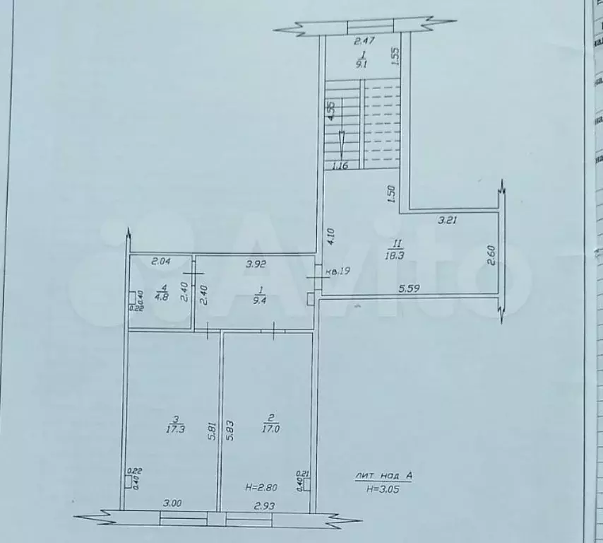 2-к. квартира, 48,5 м, 5/5 эт. - Фото 0