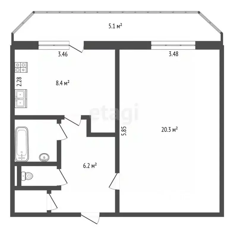 1-к кв. Санкт-Петербург Яхтенная ул., 37 (39.5 м) - Фото 2