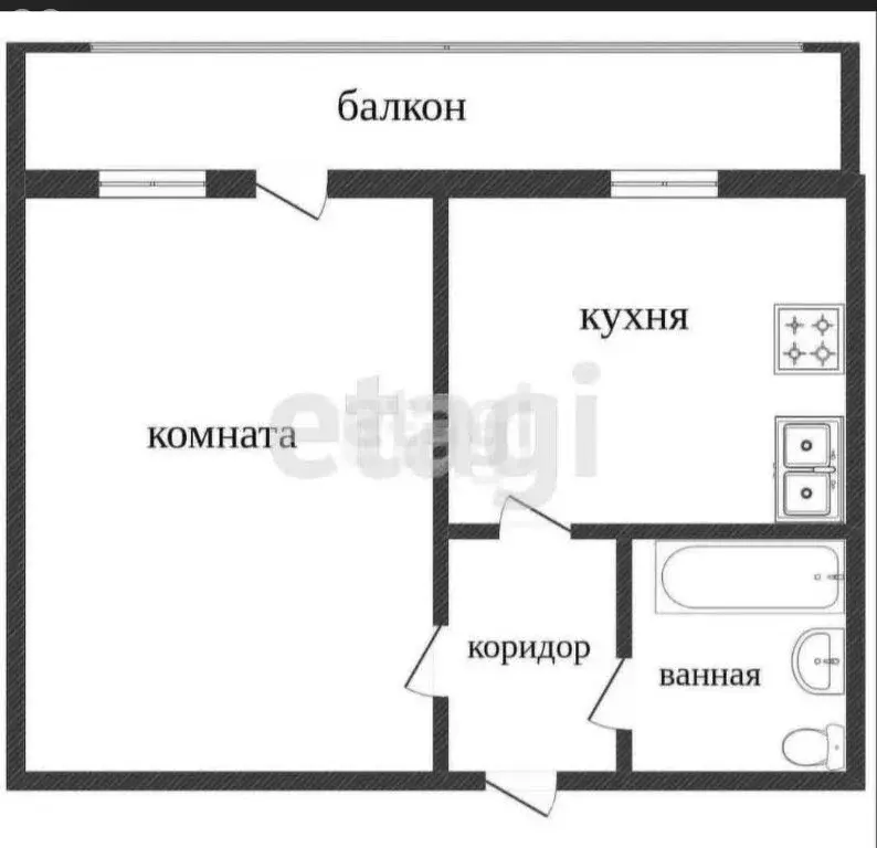 1-комнатная квартира: Нижний Тагил, Уральский проспект, 31 (40 м) - Фото 1