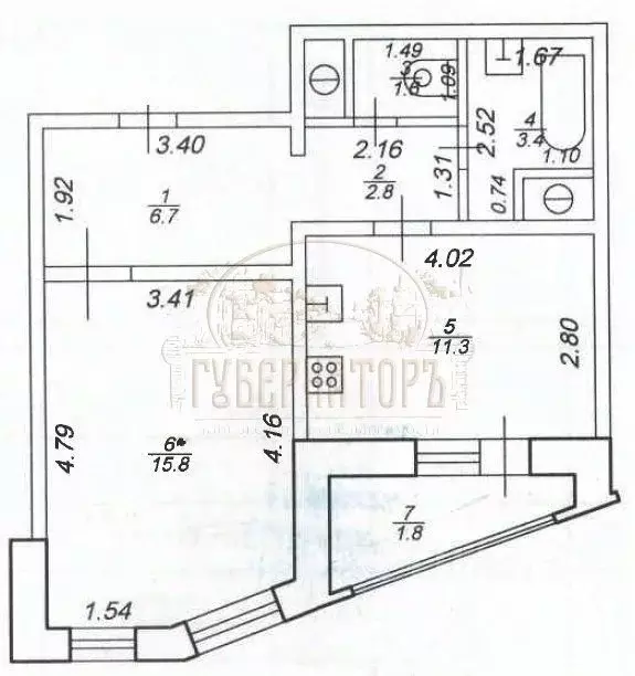 1-к кв. Тверская область, Тверь ул. Хромова, 27к1 (41.6 м) - Фото 1