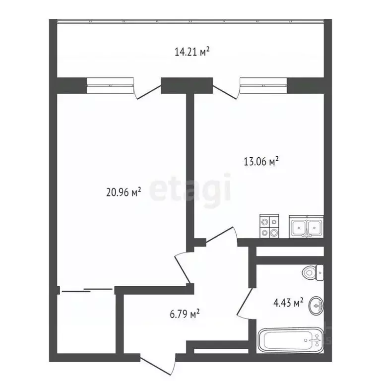 1-к кв. Краснодарский край, Анапа ш. Симферопольское, 58к2 (58.5 м) - Фото 2