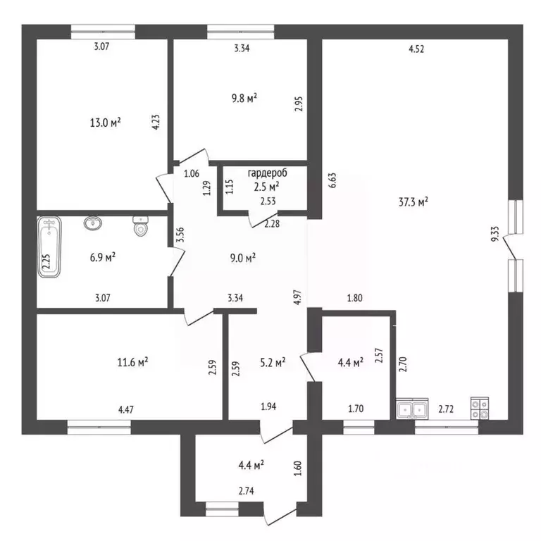 Дом в Тюменская область, Тюменский муниципальный округ, с. Луговое ул. ... - Фото 1