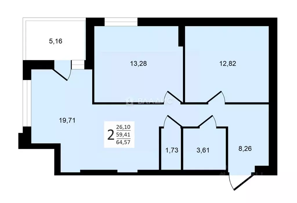 3-к кв. Волгоградская область, Волгоград Тарифная ул., 29а (59.4 м) - Фото 1