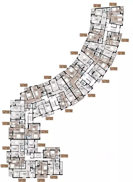 1-к кв. Калининградская область, Гурьевск  (42.48 м) - Фото 2