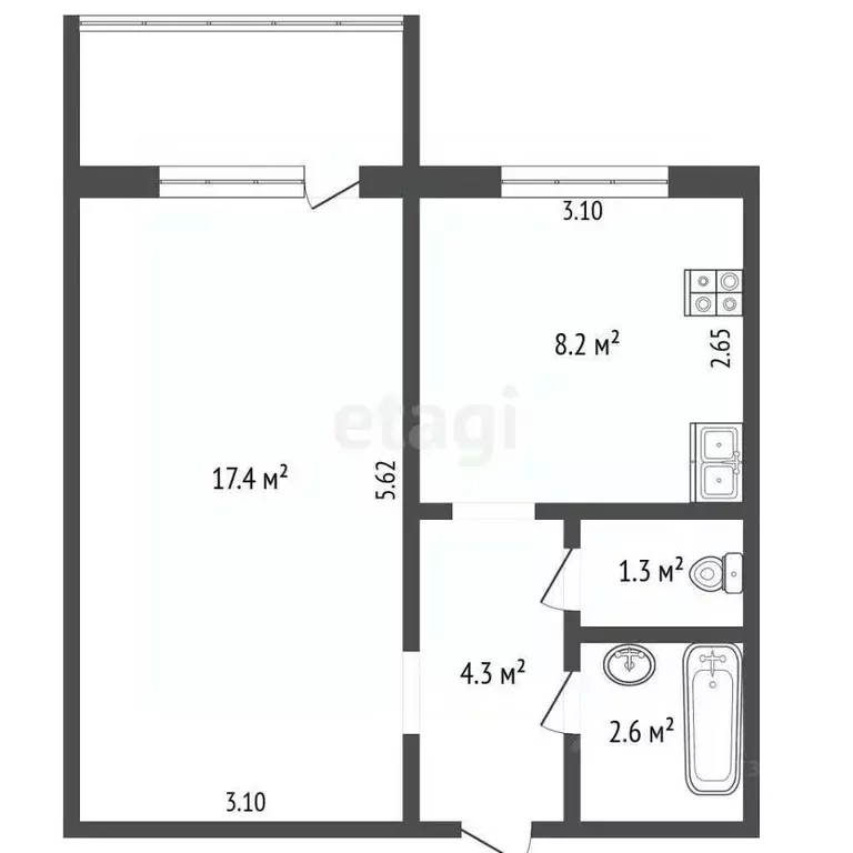1-к кв. Оренбургская область, Орск пос. Вокзальный, проезд ... - Фото 2