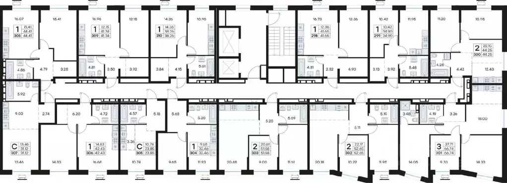 2-к кв. Приморский край, Владивосток Клуб 25 жилой комплекс, 1 (44.25 ... - Фото 2