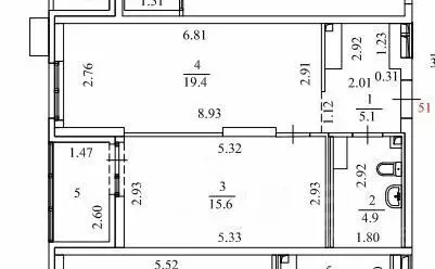 1-к кв. Свердловская область, Екатеринбург ул. Викулова, 24 (45.0 м) - Фото 1