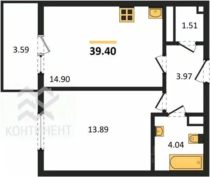 1-к кв. Крым, Симферопольский район, Мирновское с/пос, с. Белоглинка ... - Фото 2