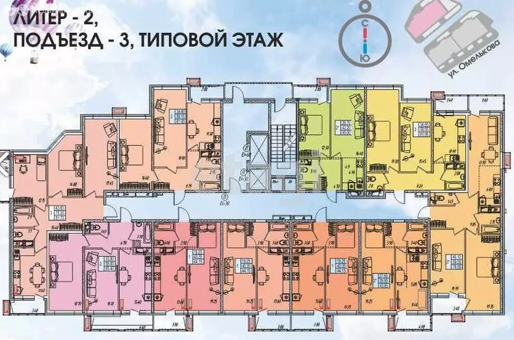 1-комнатная квартира: Анапа, жилой комплекс Приоритет (44.7 м) - Фото 0
