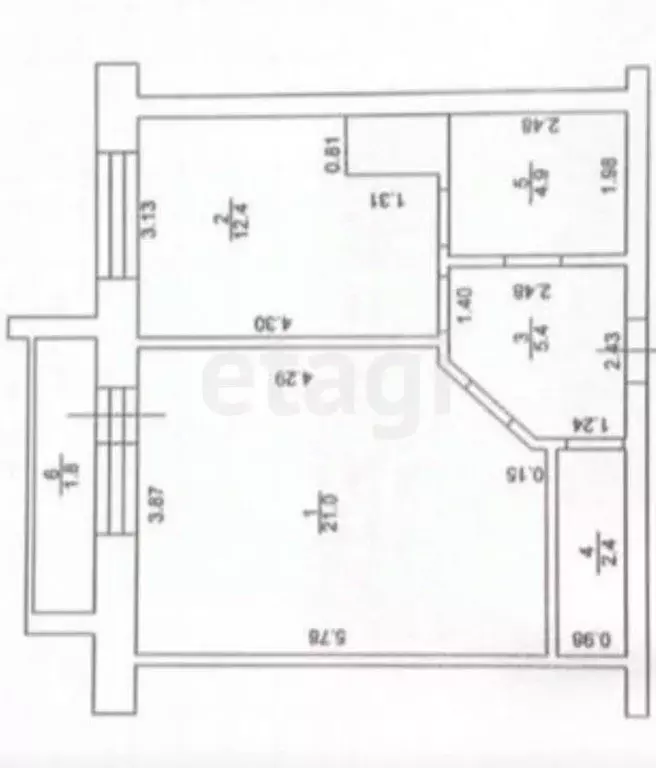 1-к кв. Татарстан, Казань ул. Толбухина, 11 (46.0 м) - Фото 1