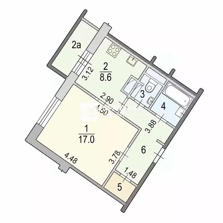 1-к кв. Москва ул. Новаторов, 4К5 (39.4 м) - Фото 2