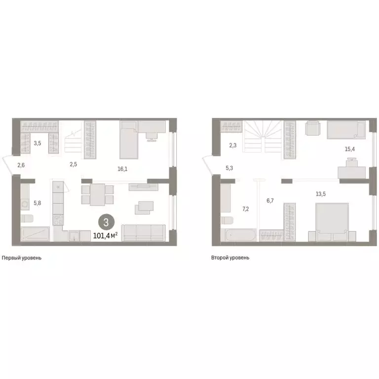 3-комнатная квартира: Новосибирск, улица Аэропорт (101.43 м) - Фото 1