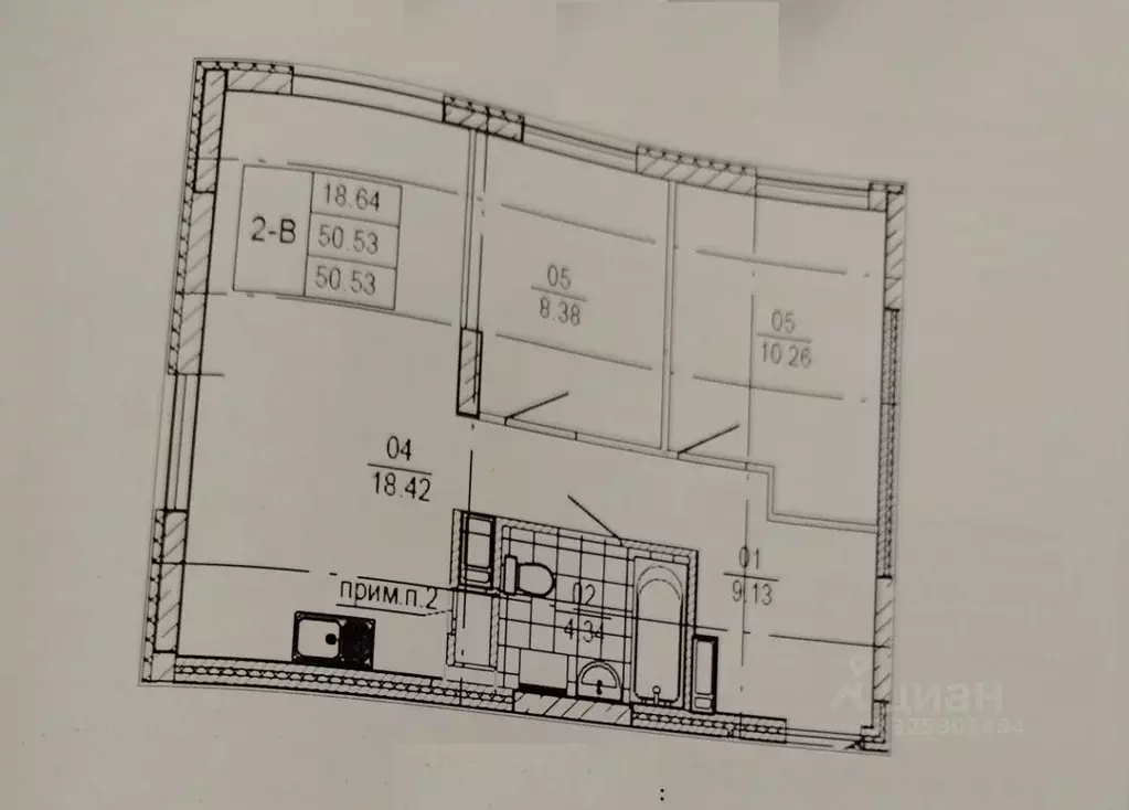 2-к кв. Астраханская область, Астрахань Зеленгинская ул., 11 (50.53 м) - Фото 2