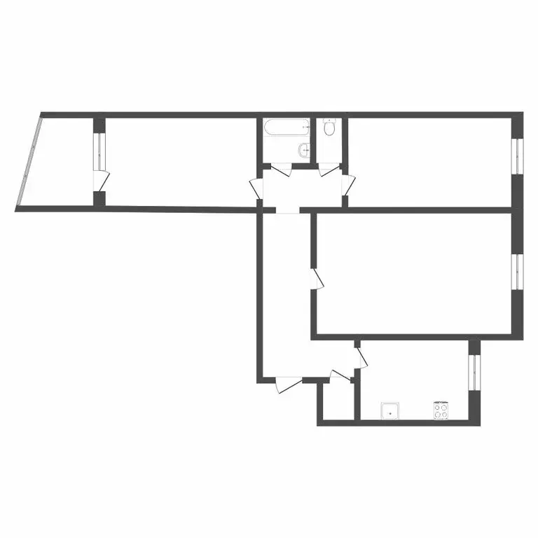 3-комнатная квартира: Тюмень, Солнечный проезд, 2 (66.1 м) - Фото 1