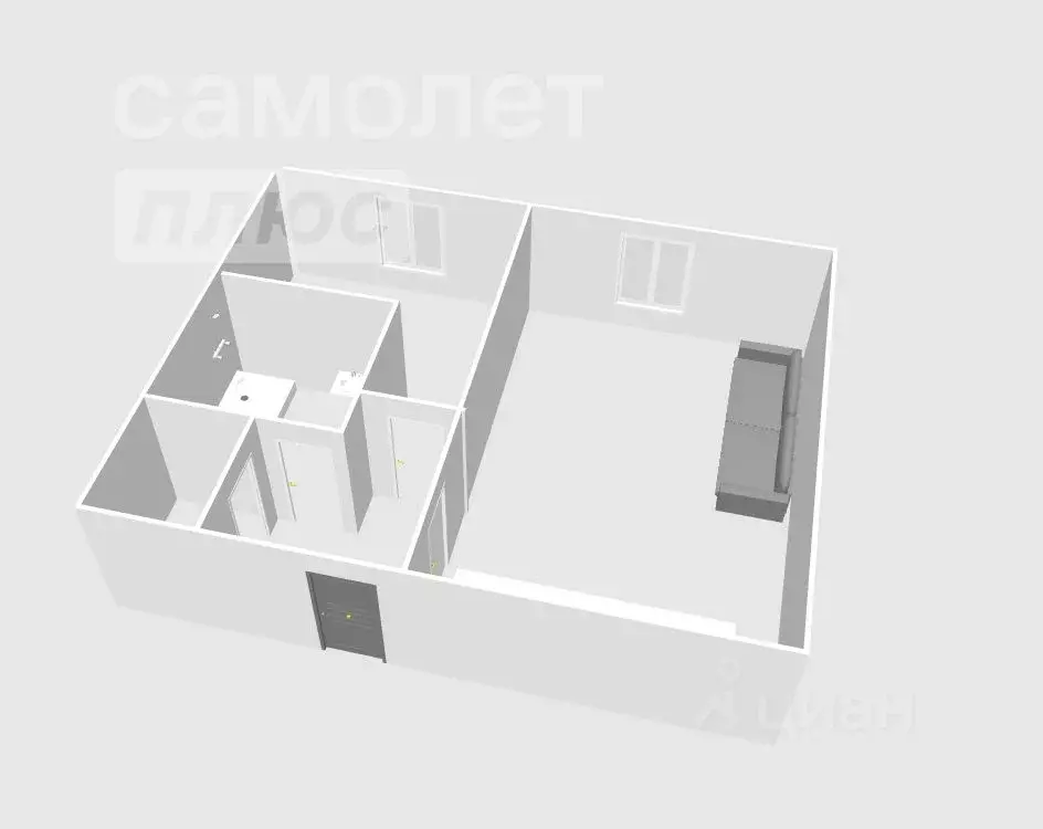 1-к кв. Коми, Сыктывкар ул. Космонавтов, 7 (30.6 м) - Фото 1