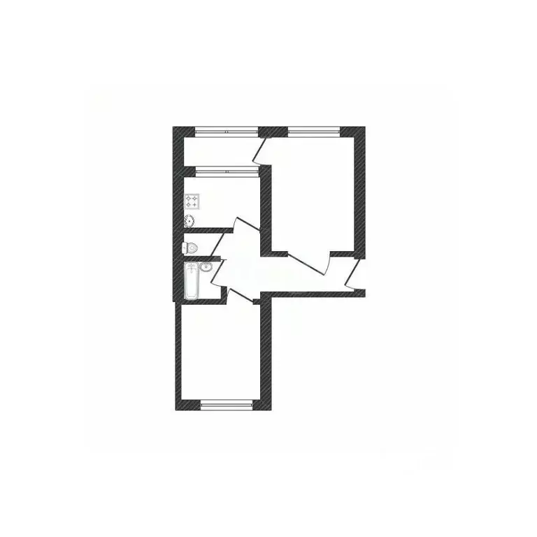 2-к кв. Белгородская область, Валуйки Новая ул., 5 (48.8 м) - Фото 2