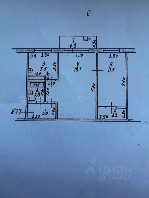 2-к кв. Татарстан, Казань Светлая ул., 22 (44.2 м) - Фото 1