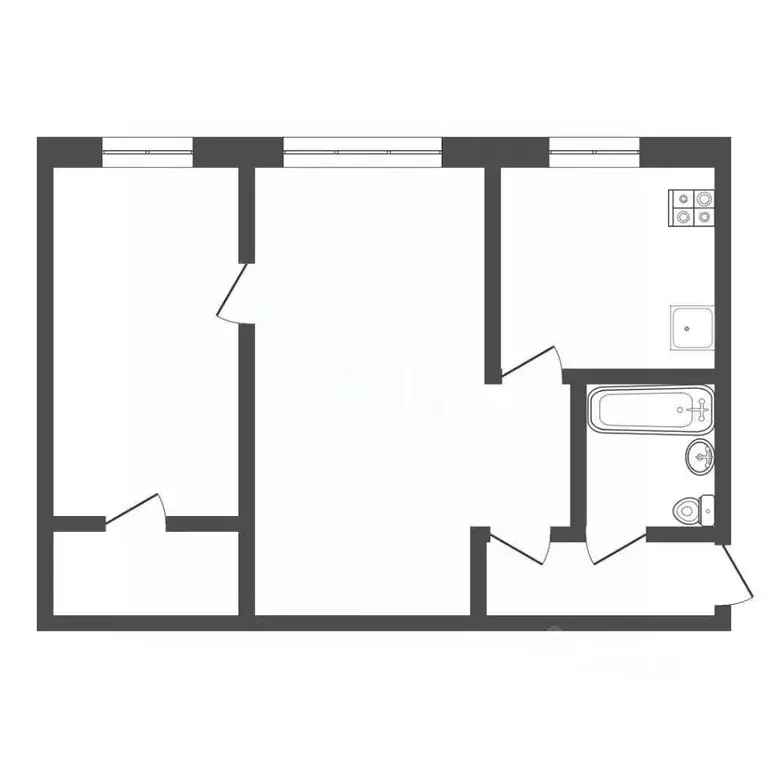2-к кв. Тульская область, Новомосковск ул. Космонавтов, 5 (43.0 м) - Фото 2