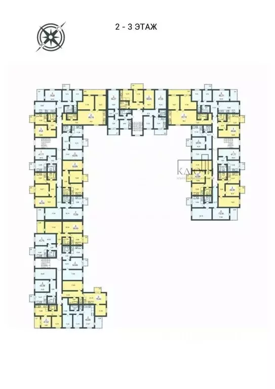 2-к кв. Челябинская область, Магнитогорск ул. Зеленый Лог, 61А/1 (63.0 ... - Фото 2