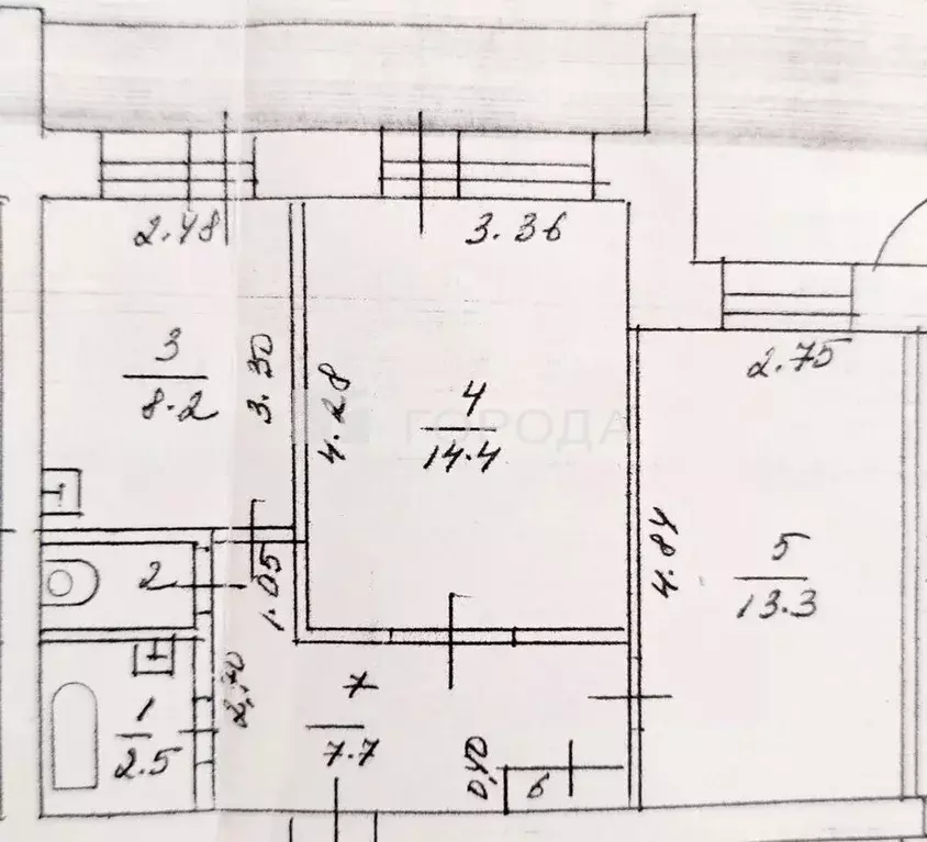 2-к кв. Алтайский край, Барнаул Красноармейский просп., 111 (47.8 м) - Фото 2