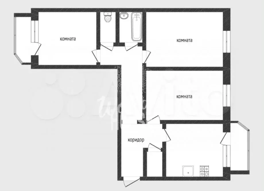 3-к. квартира, 90 м, 12/14 эт. - Фото 0
