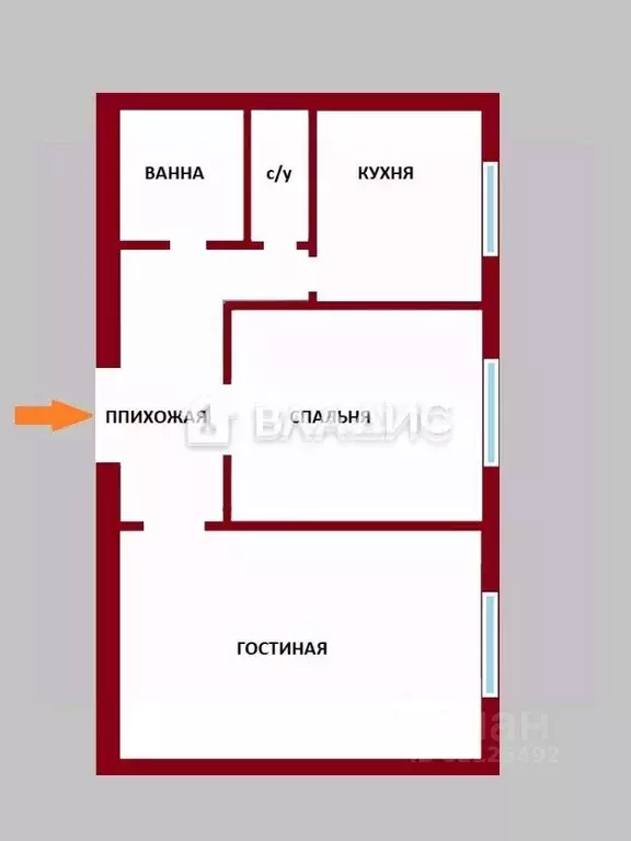 2-к кв. Санкт-Петербург 6-я Советская ул., 18 (48.0 м) - Фото 2