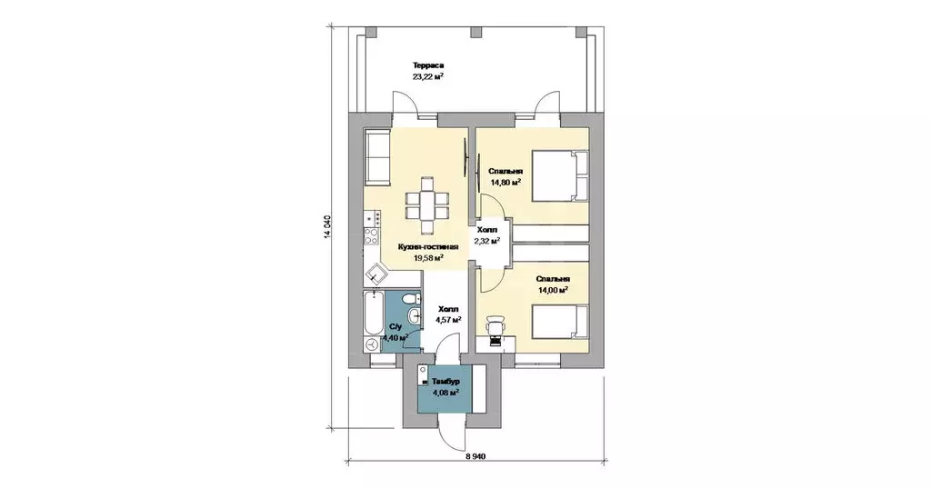 Дом в Первомайский район, посёлок Новый, Кленовая улица (64 м) - Фото 1