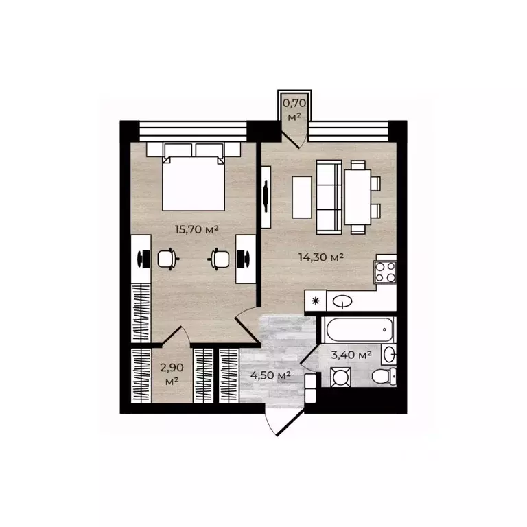 1-к кв. Ярославская область, Ярославский муниципальный округ, пос. ... - Фото 1