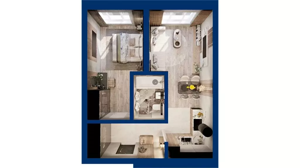 1-комнатная квартира: Уфа, жилой район Глумилино (43.48 м) - Фото 2