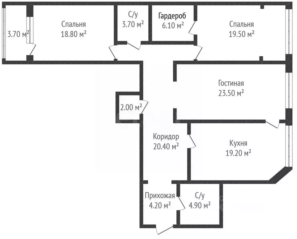 3-к кв. Краснодарский край, Краснодар ул. Кожевенная, 24 (122.3 м) - Фото 2