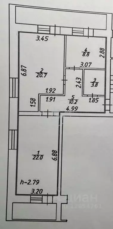2-к кв. Калужская область, Калуга Терепецкая ул., 6 (79.8 м) - Фото 2