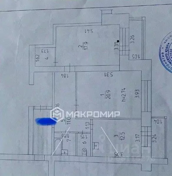 2-к кв. Пермский край, Пермь ул. Маршала Толбухина, 15 (70.9 м) - Фото 1