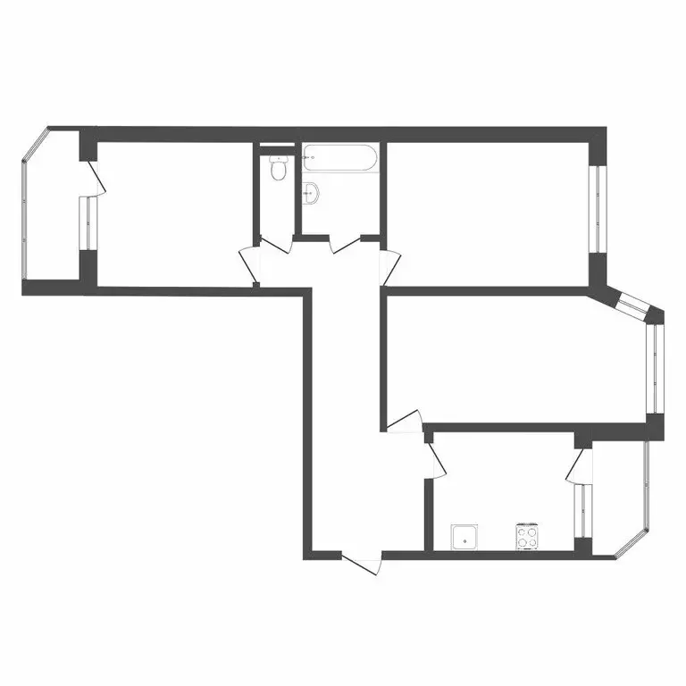 3-комнатная квартира: Тюмень, улица Малыгина, 14к2 (95 м) - Фото 0