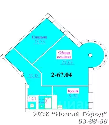 2-к кв. Дагестан, Махачкала ул. Шелковая, 18 (67.0 м) - Фото 0