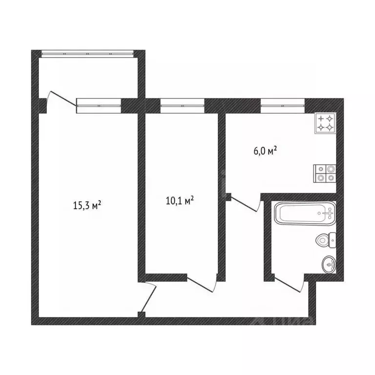 2-к кв. Ярославская область, Ярославль просп. Ленина, 36А (42.0 м) - Фото 2