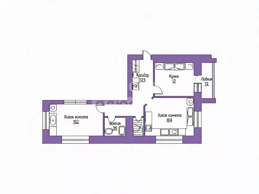 2-комнатная квартира: деревня Перикса, Гаражная улица, 2 (63.1 м) - Фото 2