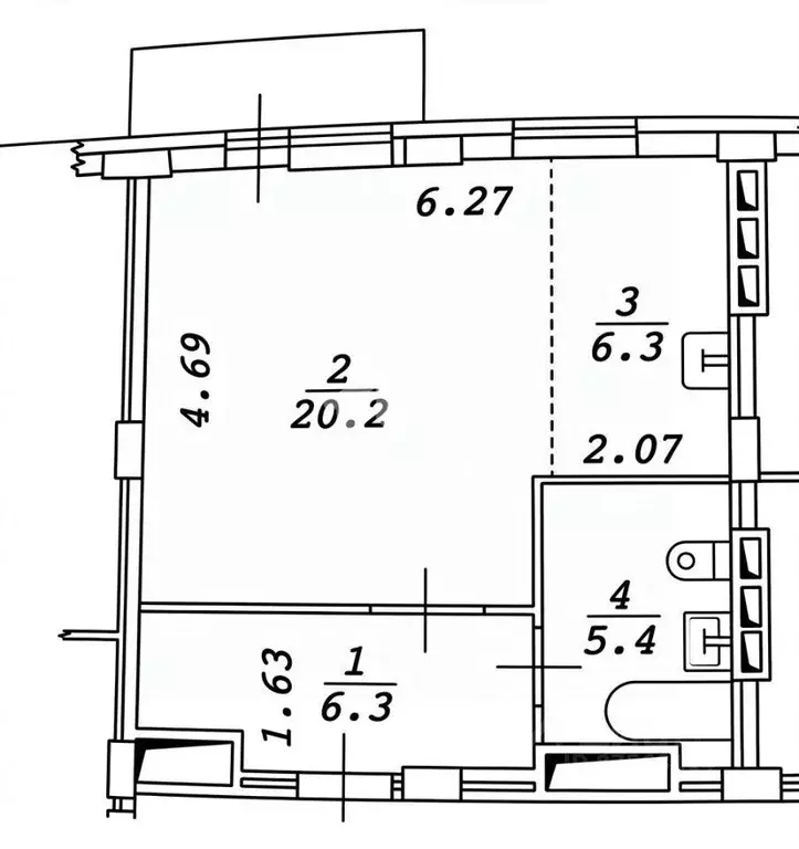 Квартира, студия, 38 м - Фото 2