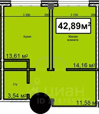 1-к кв. Ставропольский край, Ессентуки ул. Благодатная, 24 (42.89 м) - Фото 0